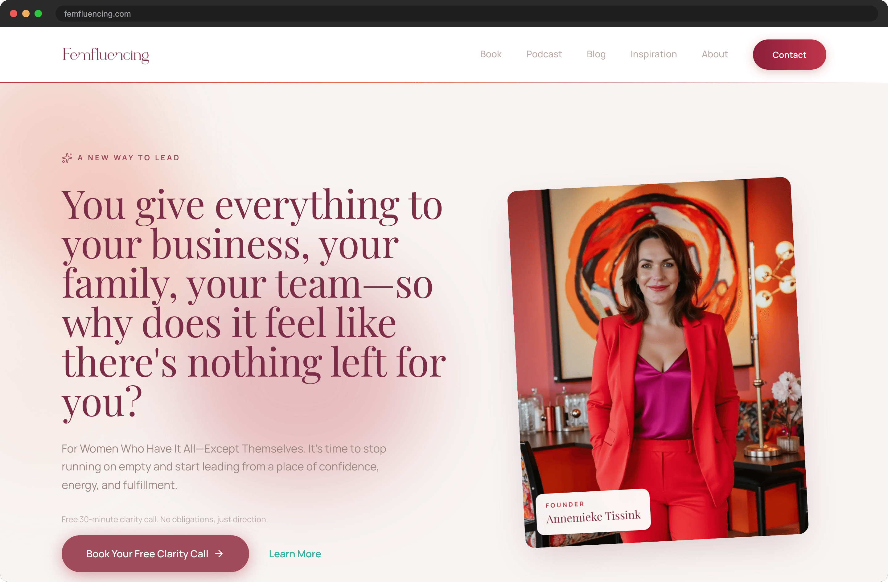 Femfluencing homepage