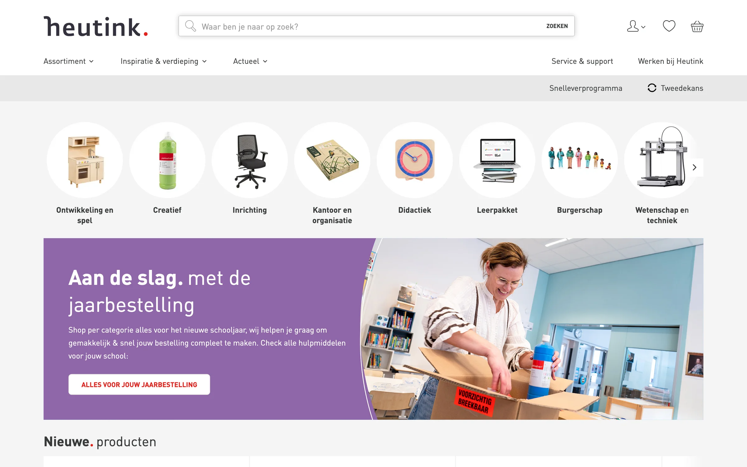 Heutink, desktopweergave