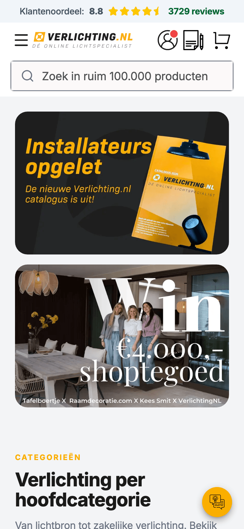 Verlichting.nl mobiel 1