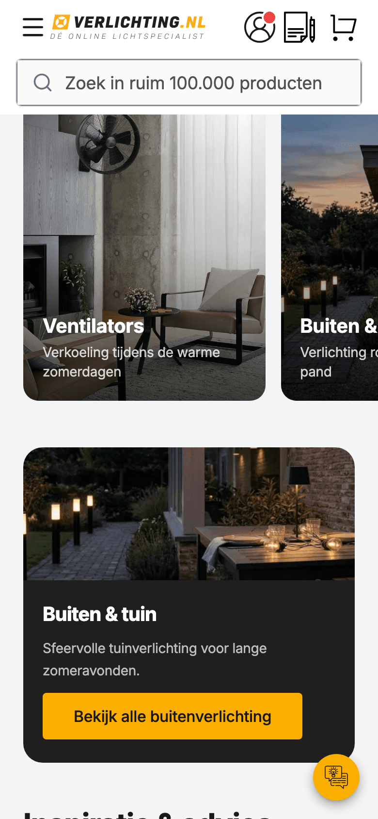 Verlichting.nl mobiel 2