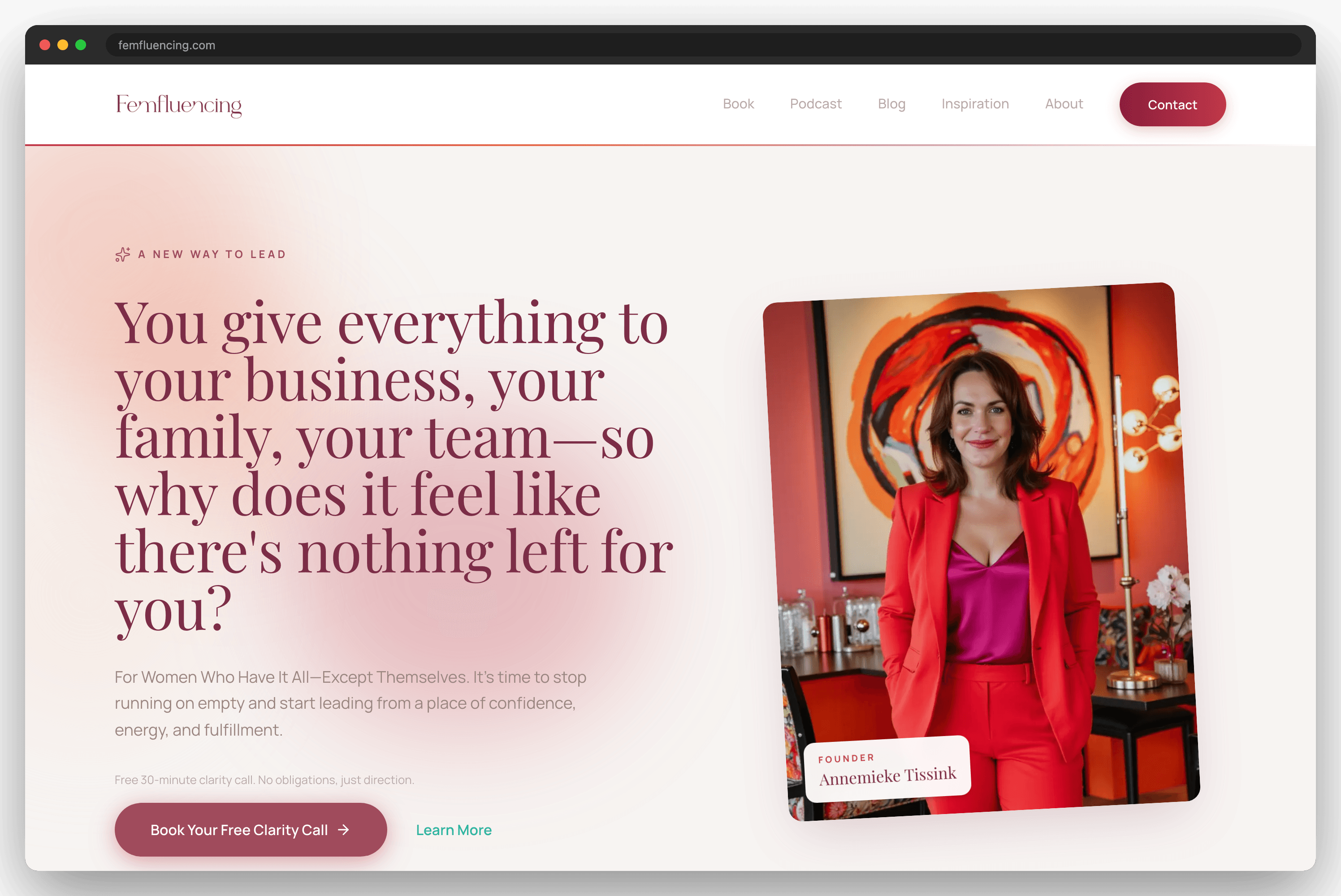 Femfluencing homepage