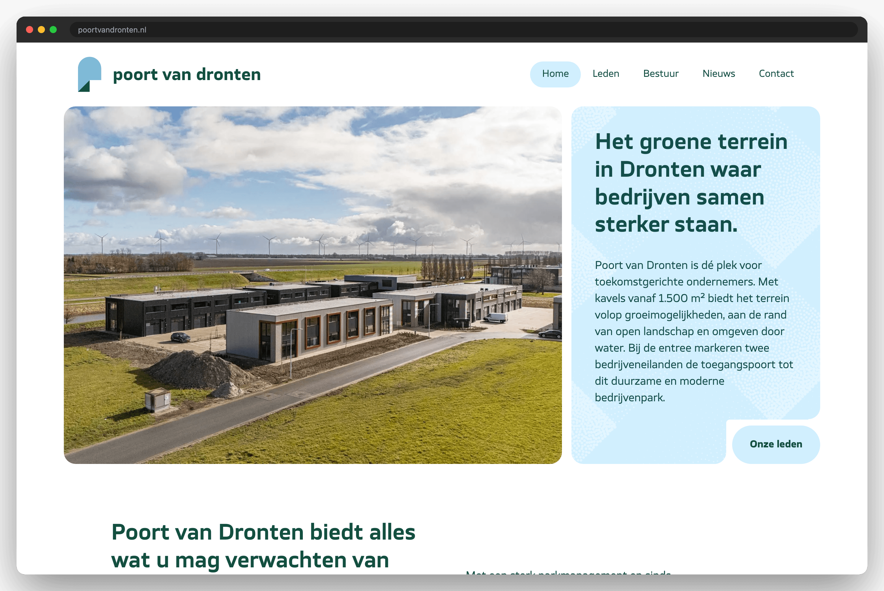 Poort van Dronten homepage