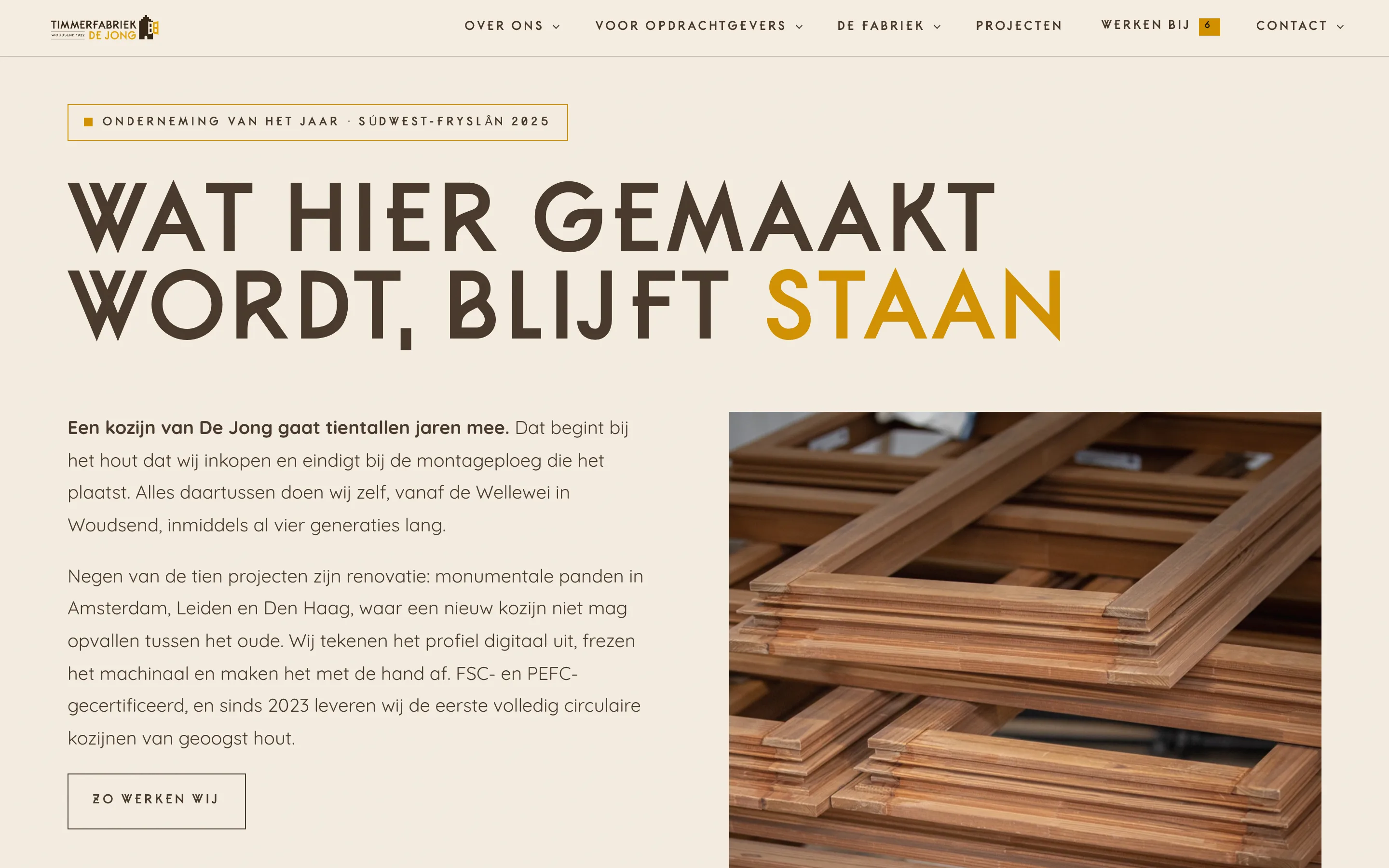 Schermopname van Wat hier gemaakt wordt, blijft staan