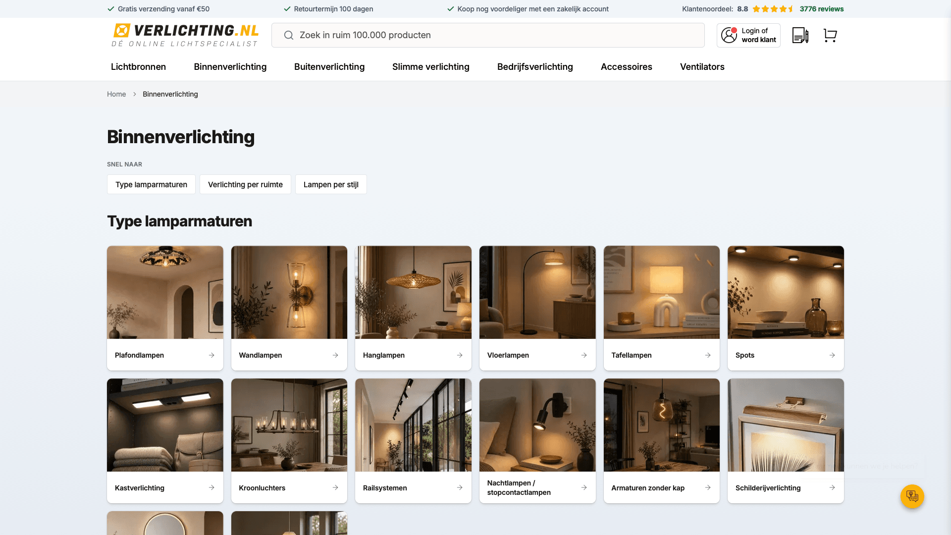 Schermopname van Binnenverlichting
