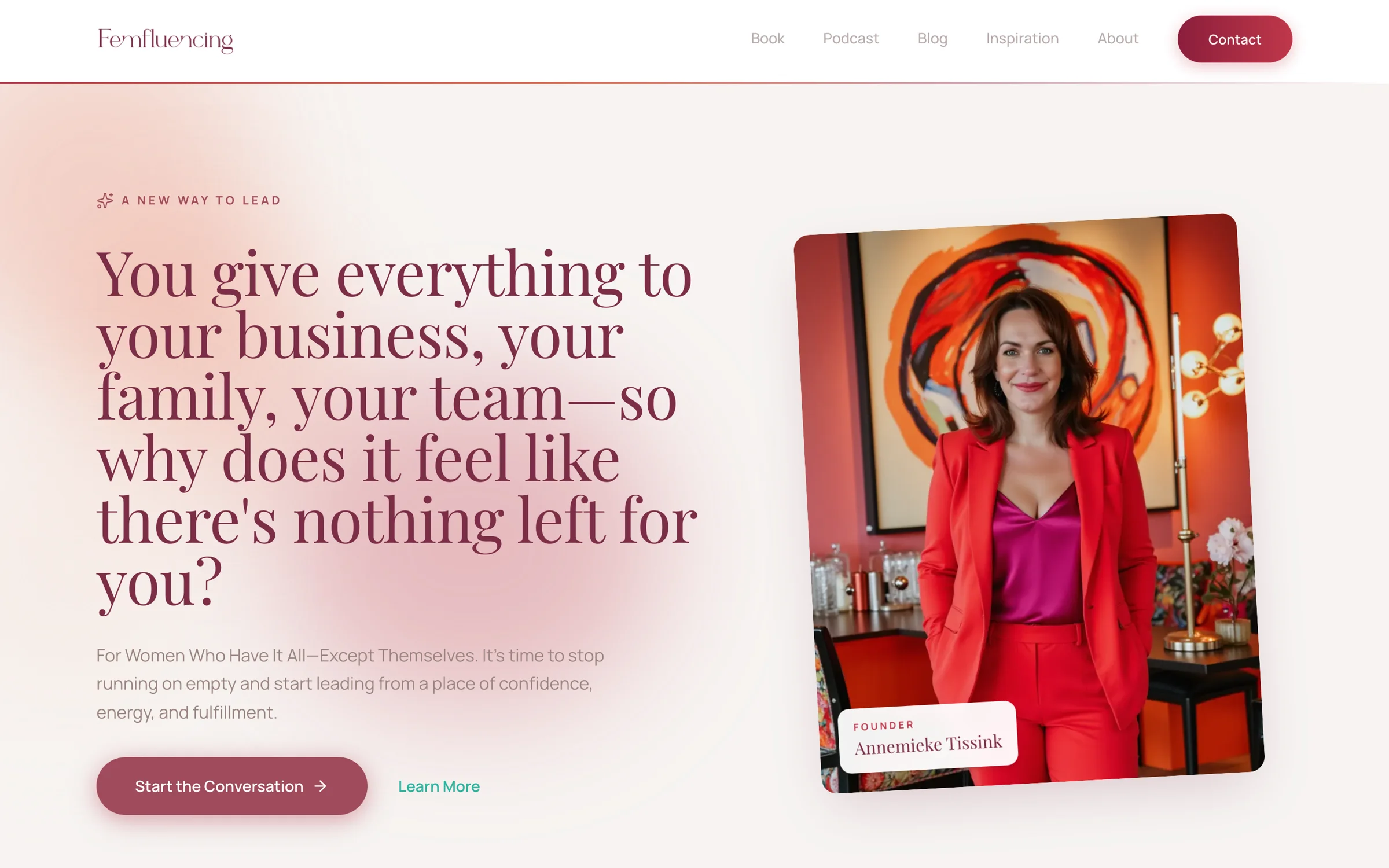 Femfluencing homepage