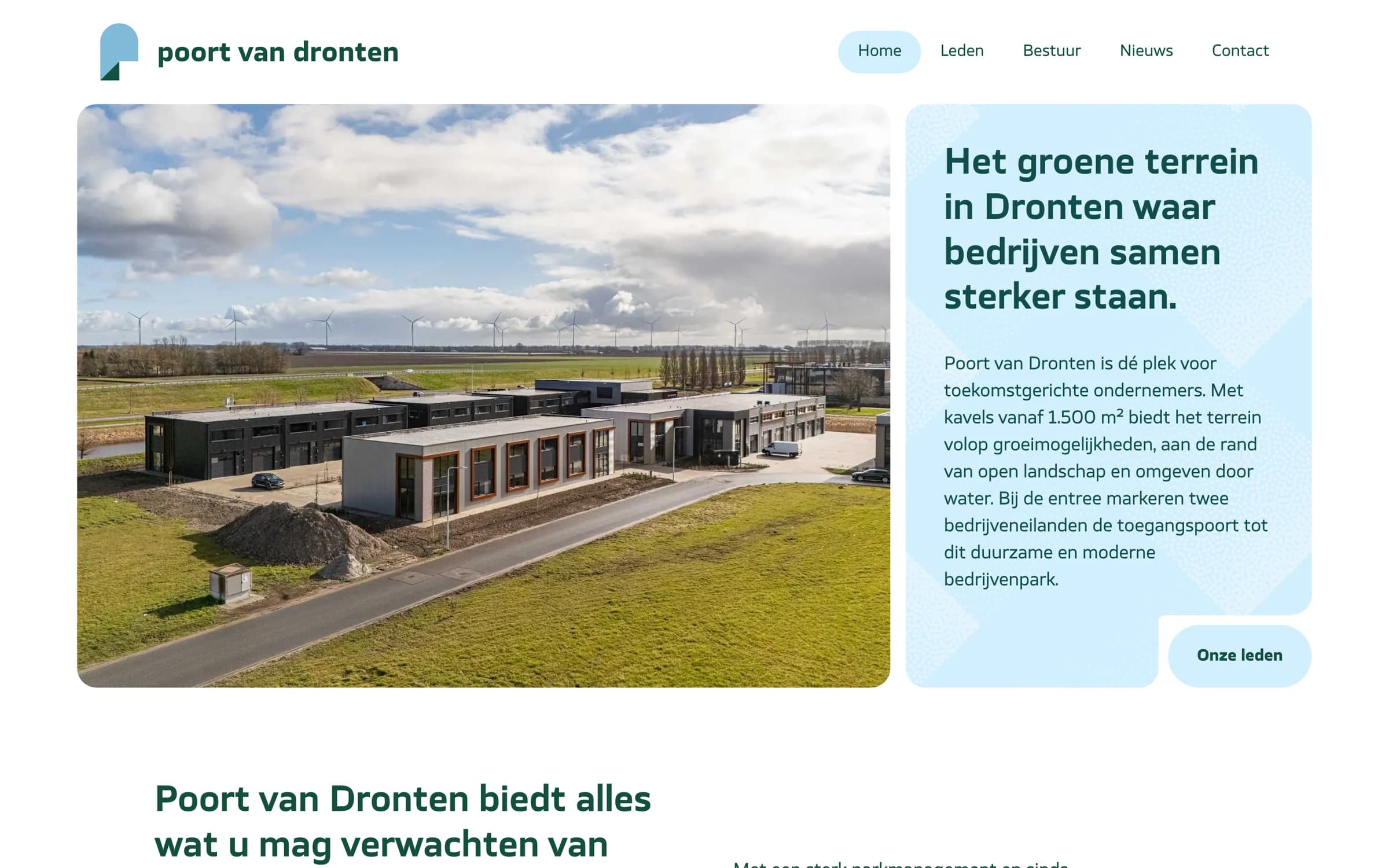 Homepage van Poort van Dronten